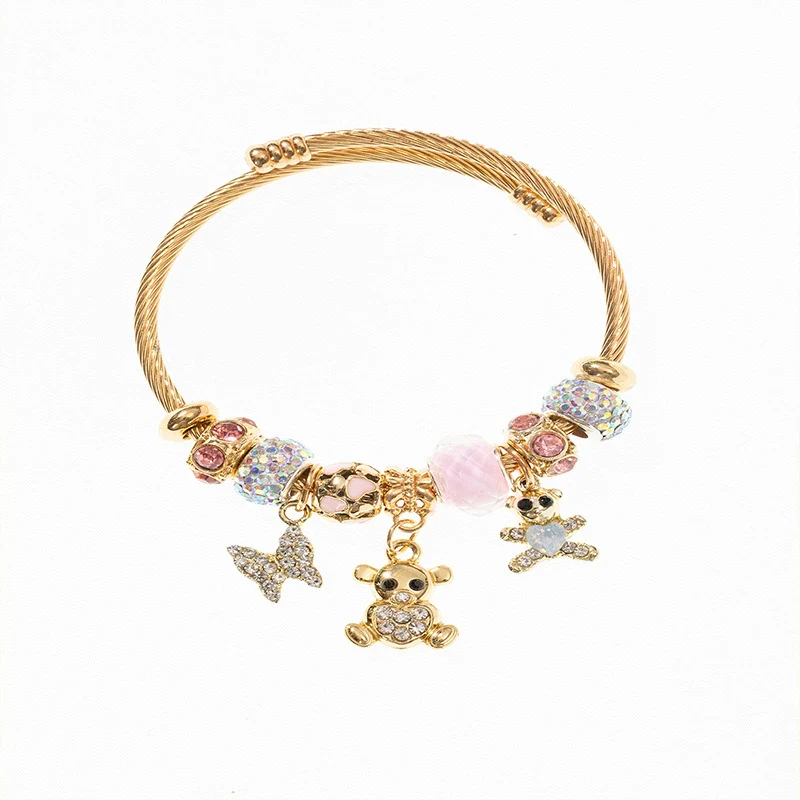 Wholesale Unisex Fashion Insect Animals Zodiac Signs Stainless Steel Alloy Electroplated Beaded Pendant Bracelet - Image 5