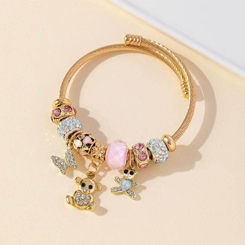 Wholesale Unisex Fashion Insect Animals Zodiac Signs Stainless Steel Alloy Electroplated Beaded Pendant Bracelet - Image 6