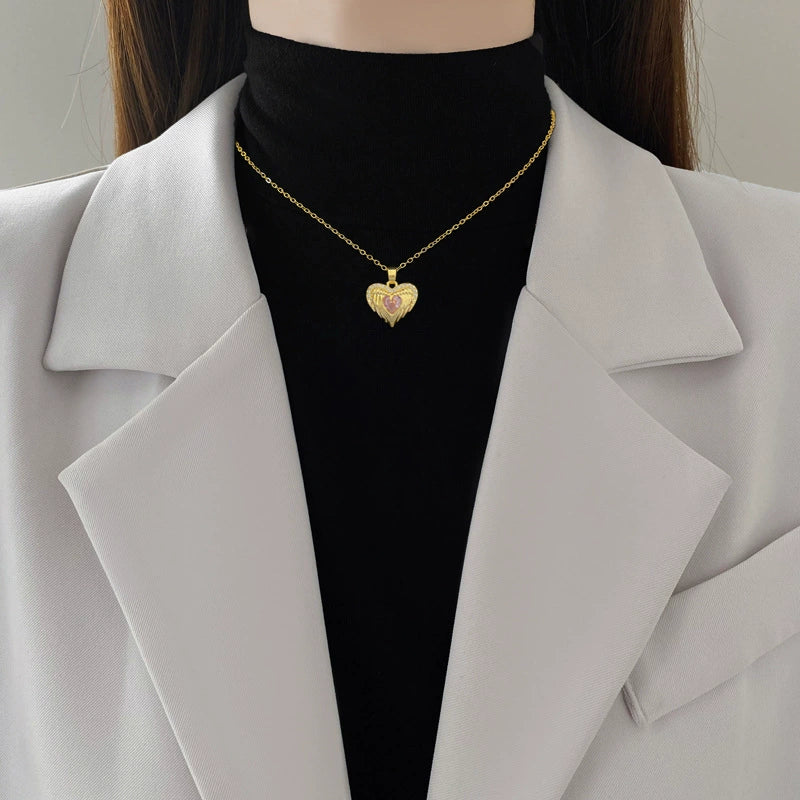 Wholesale Unisex Geometric Cartoon Stainless Steel Copper Micro Inlay Full Diamond Clavicle Chain Jewelry - Image 2