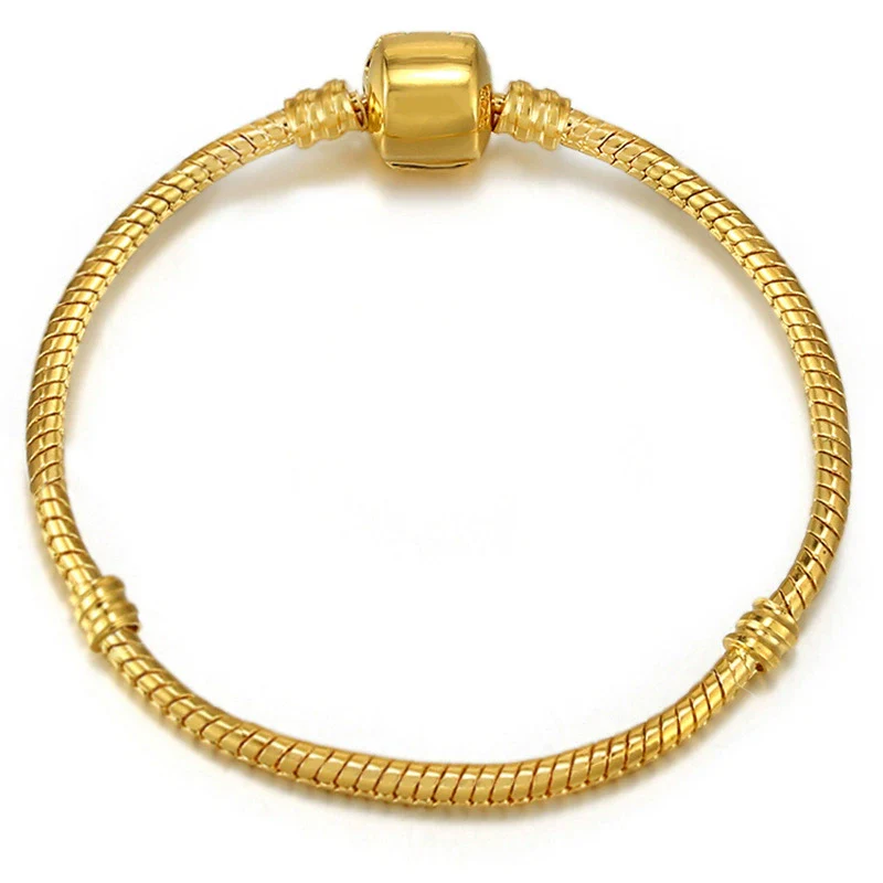 Wholesale Unisex Geometric Electroplated Metal Snake Bone Base Chain Bracelet For Diy Making - Image 3