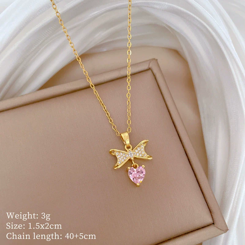 Wholesale Unisex Geometric Light Luxury Stainless Steel Copper Pendant Necklace With Picture Style Chain - Image 6