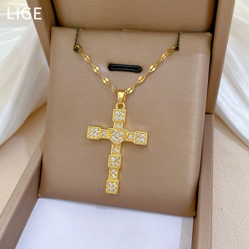 Wholesale Unisex Geometric Stainless Steel And Copper Necklace - Image 3