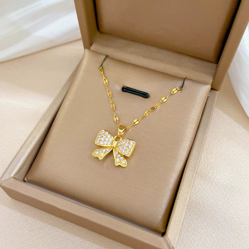 Wholesale Unisex Geometric Stainless Steel Copper Pendant Lip Chain Necklace - Image 3