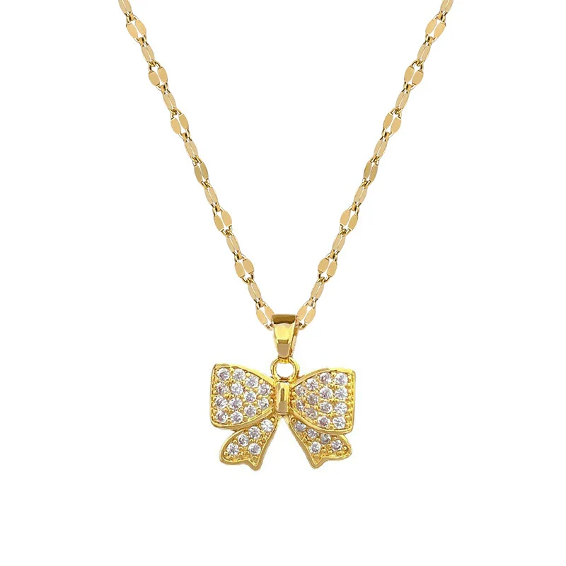 Wholesale Unisex Geometric Stainless Steel Copper Pendant Lip Chain Necklace - Image 4