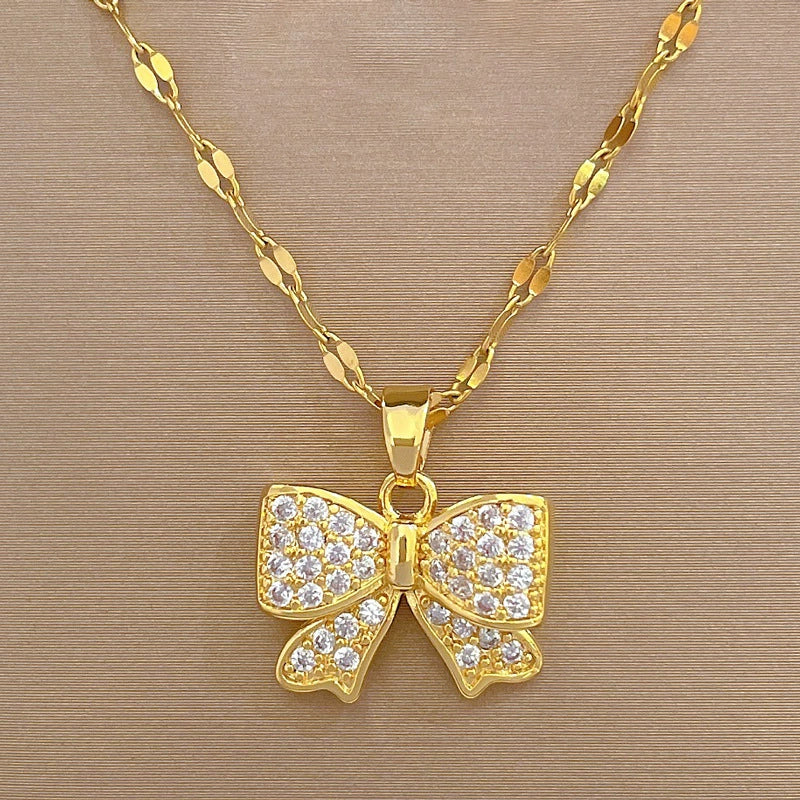 Wholesale Unisex Geometric Stainless Steel Copper Pendant Lip Chain Necklace - Image 5