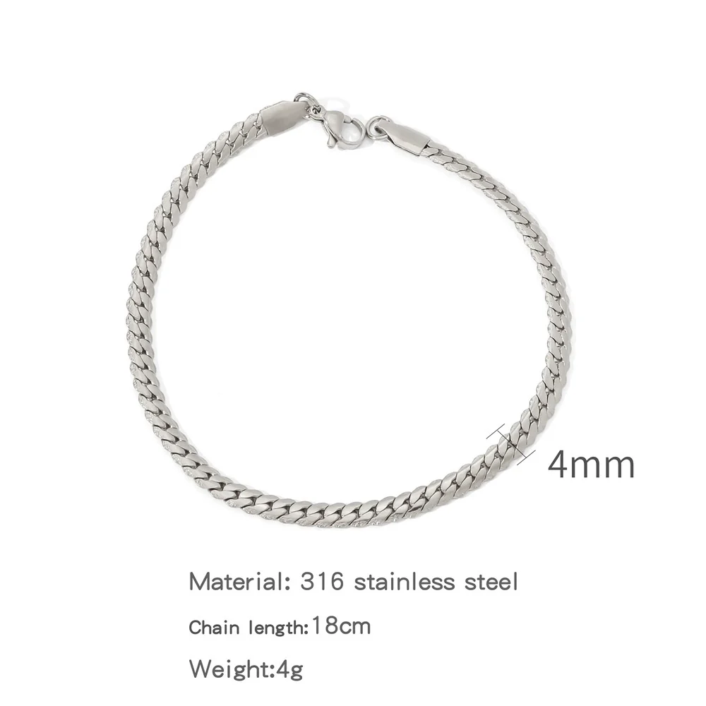 Wholesale Unisex Geometric Stainless Steel Embossed Electroplating Jewelry Bracelets That Do Not Fade Niche Stylish - Image 11