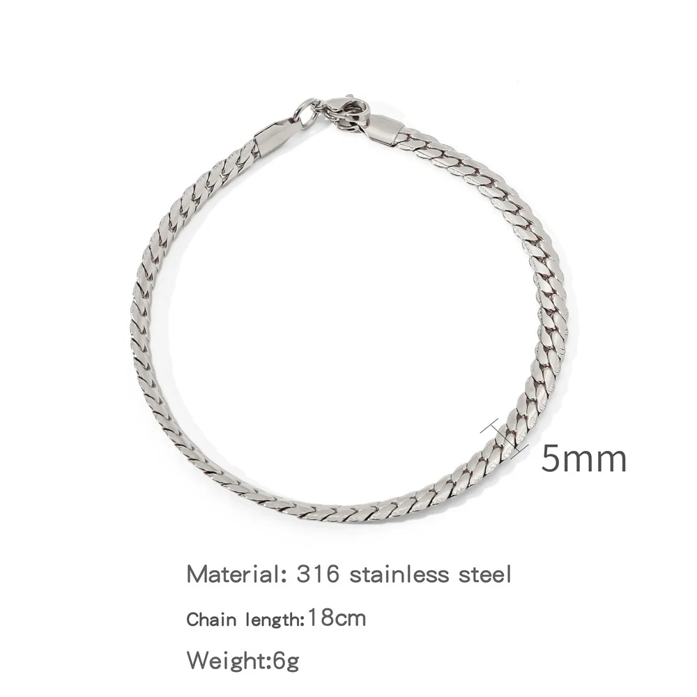 Wholesale Unisex Geometric Stainless Steel Embossed Electroplating Jewelry Bracelets That Do Not Fade Niche Stylish - Image 12