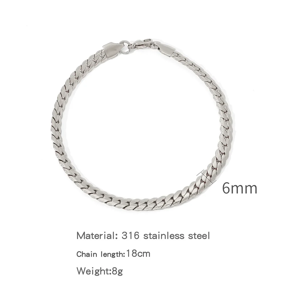 Wholesale Unisex Geometric Stainless Steel Embossed Electroplating Jewelry Bracelets That Do Not Fade Niche Stylish - Image 13