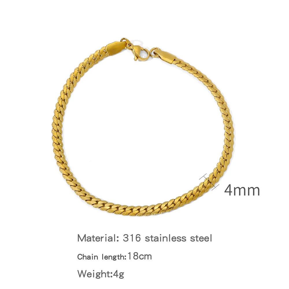 Wholesale Unisex Geometric Stainless Steel Embossed Electroplating Jewelry Bracelets That Do Not Fade Niche Stylish - Image 7