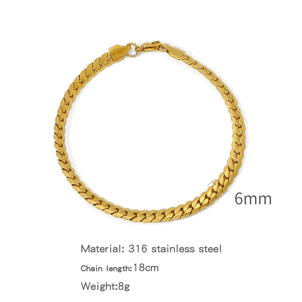 Wholesale Unisex Geometric Stainless Steel Embossed Electroplating Jewelry Bracelets That Do Not Fade Niche Stylish - Image 9