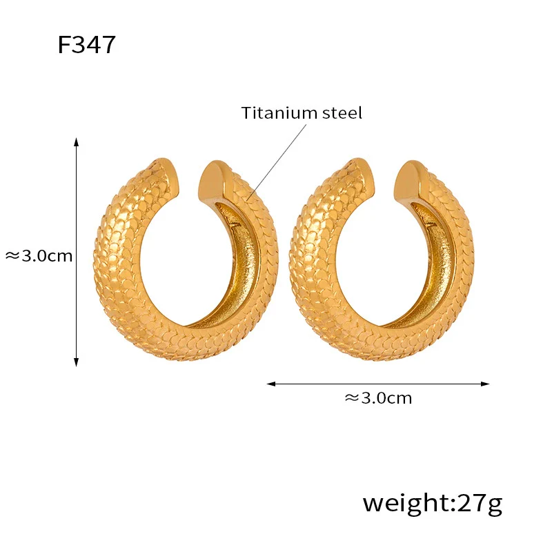 Wholesale Unisex Geometric Titanium Steel Goldplated Ushaped Ear Clip Jewelry - Image 11