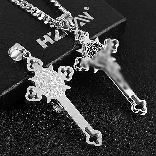 Wholesale Unisex Geometric Titanium Steel Necklace With Polish Cross Pendant And String Of Pearls Chain - Image 14