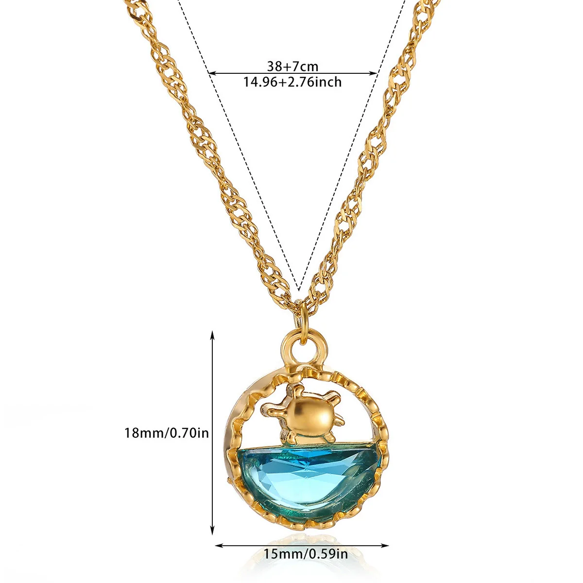 Wholesale Unisex Gold Electroplated Stainless Steel Dolphin Sunflower Cross Chain Retro Clavicle Necklace - Image 5