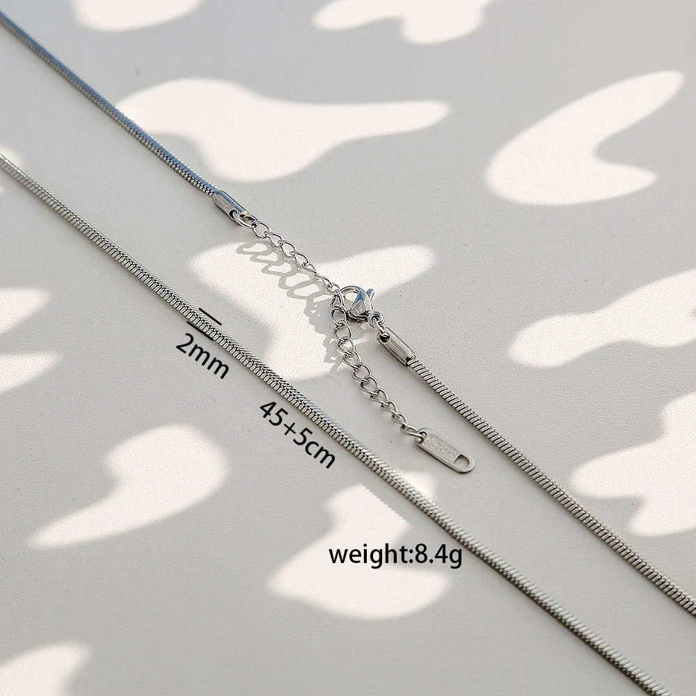 Wholesale Unisex Gold Electroplated Ushaped Stainless Steel Snake Bone Chain Necklace - Image 12
