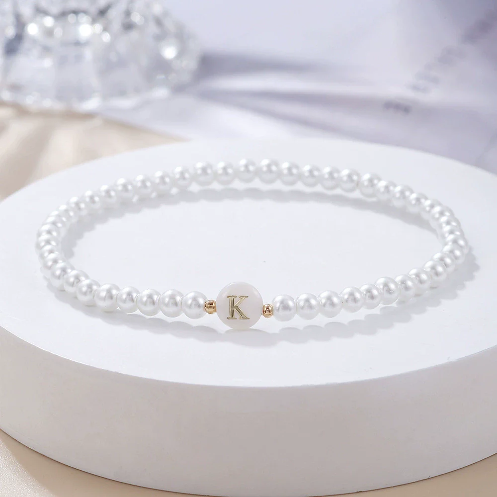 Wholesale Unisex Handmade Imitation Pearl Bracelet With Letters Numbers Text - Image 16