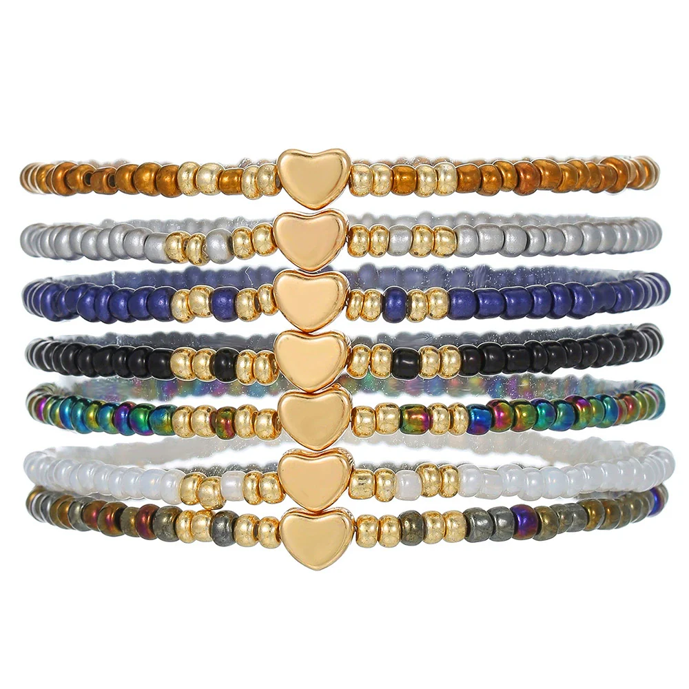 Wholesale Unisex Handmade Love Bracelet With Rice Beads Alloy - Image 4