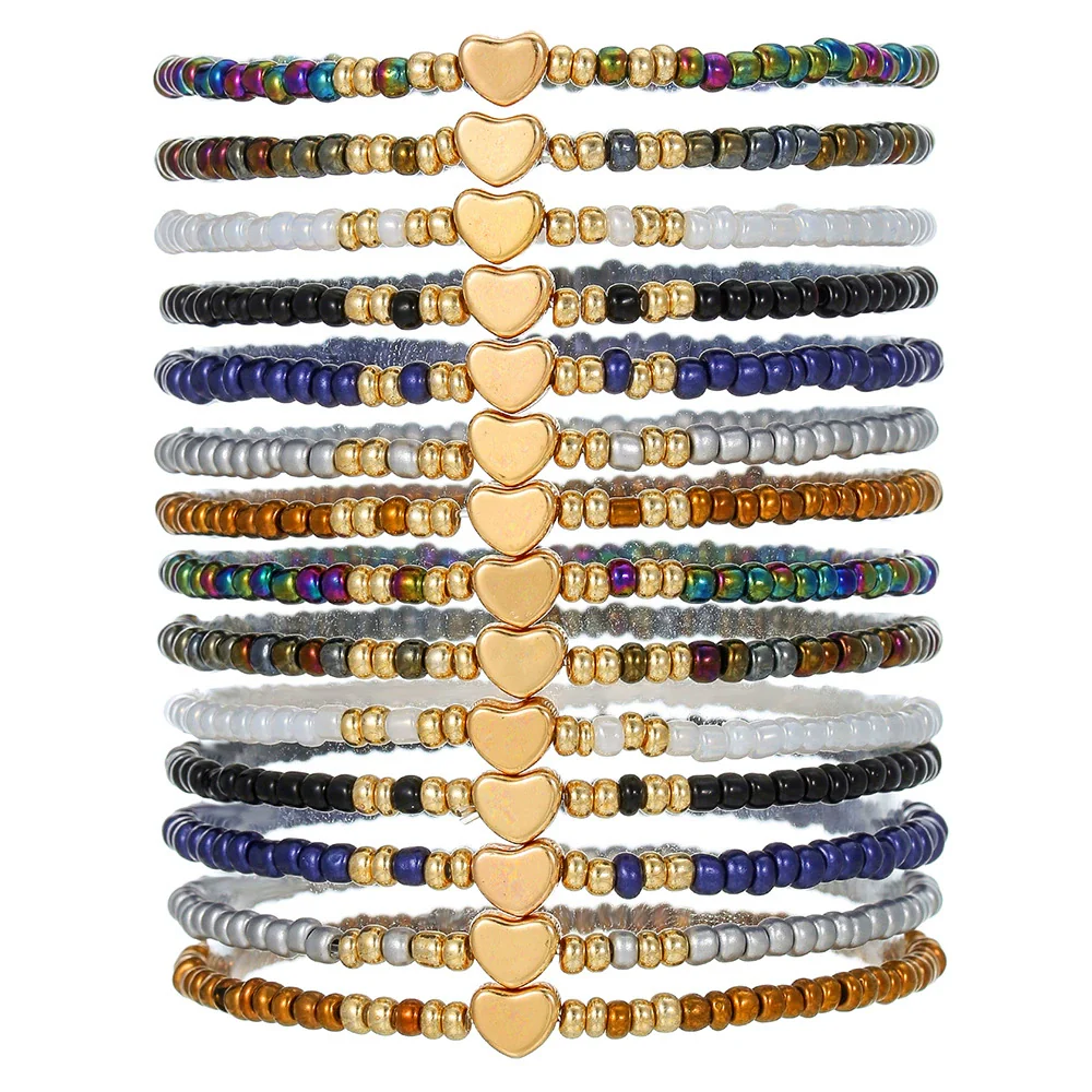Wholesale Unisex Handmade Love Bracelet With Rice Beads Alloy - Image 9