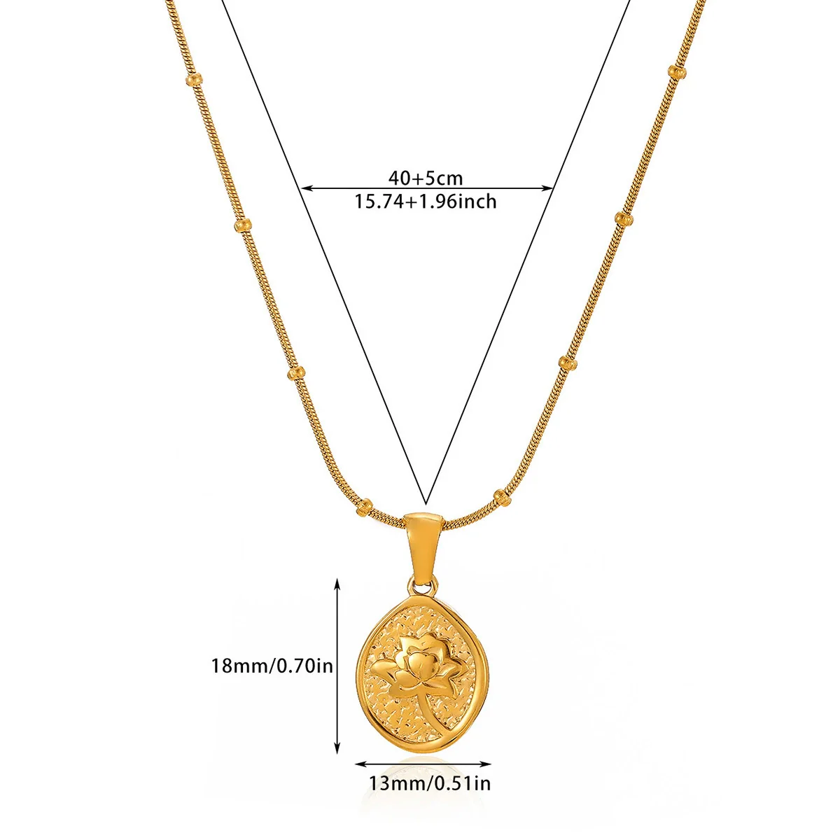 Wholesale Unisex Heartshaped Stainless Steel 18K Gold Plated Cross Chain Pendant Necklace - Image 17