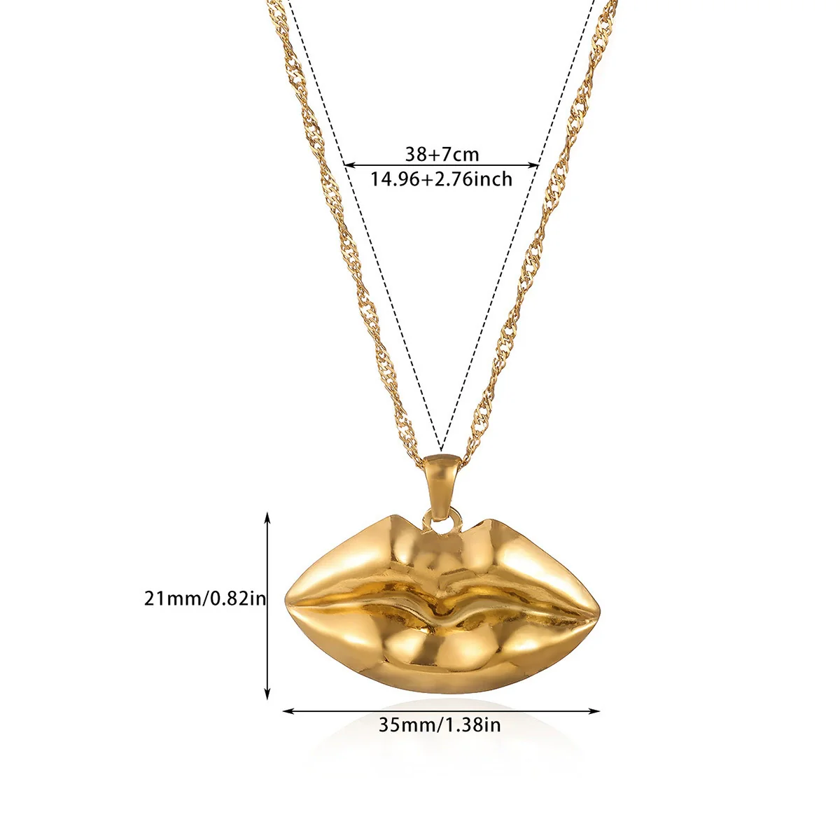 Wholesale Unisex Heartshaped Stainless Steel 18K Gold Plated Cross Chain Pendant Necklace - Image 9