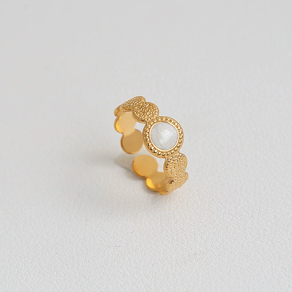 Wholesale Unisex Ins Style Geometric Butterfly Open Ring 18K Goldplated Titanium Steel - Image 16