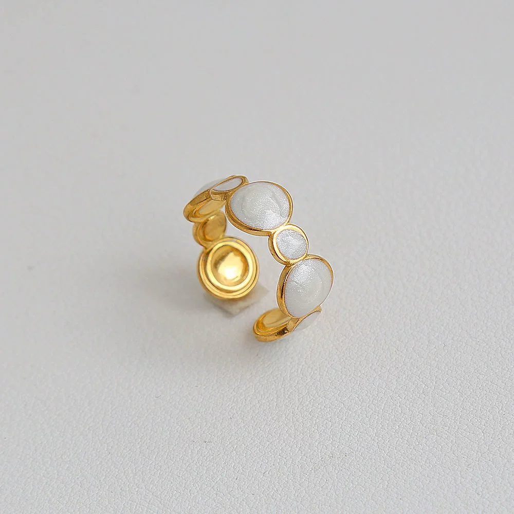 Wholesale Unisex Ins Style Geometric Butterfly Open Ring 18K Goldplated Titanium Steel - Image 9