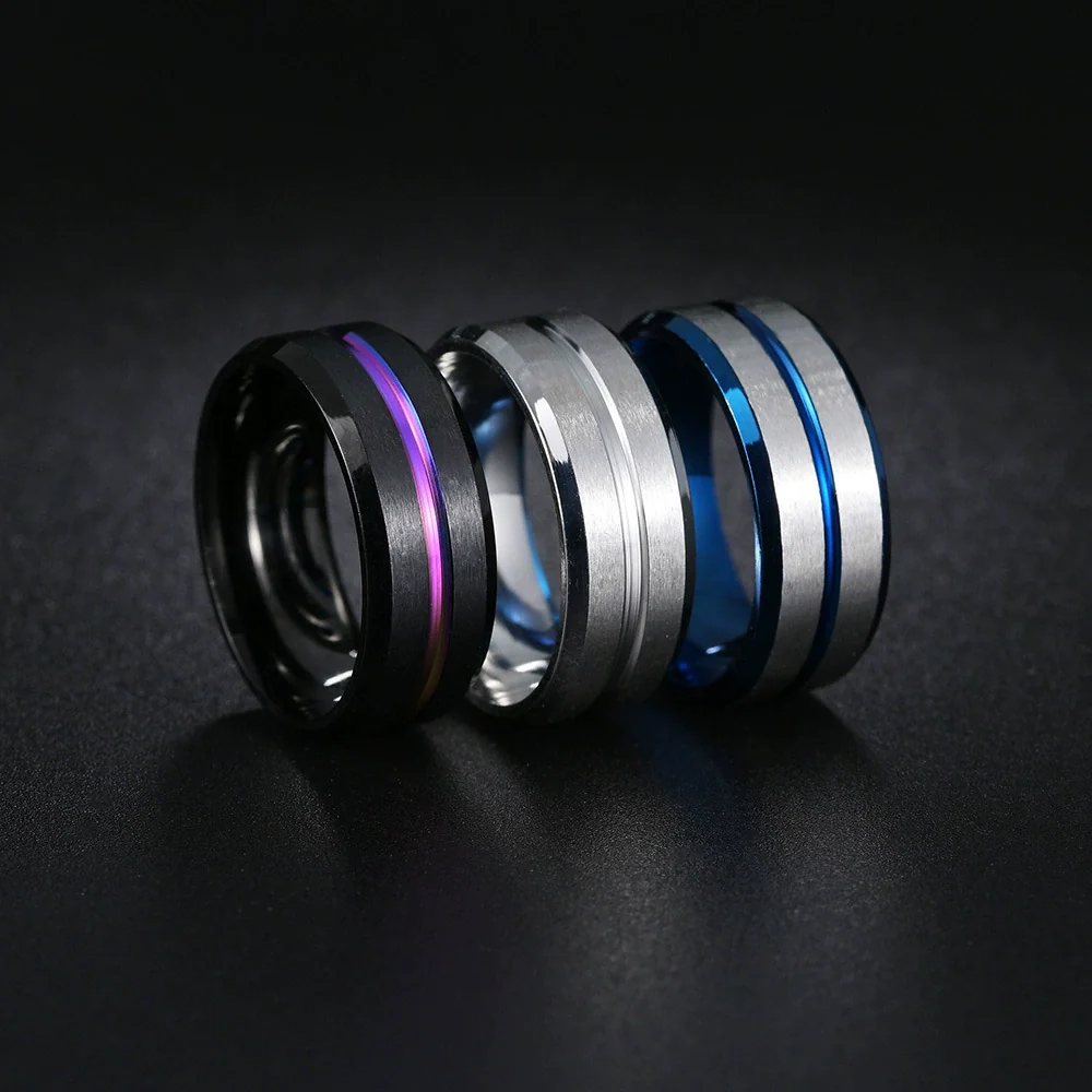 Wholesale Unisex Jewelry Geometric Stainless Steel Ring Electroplating - Image 2