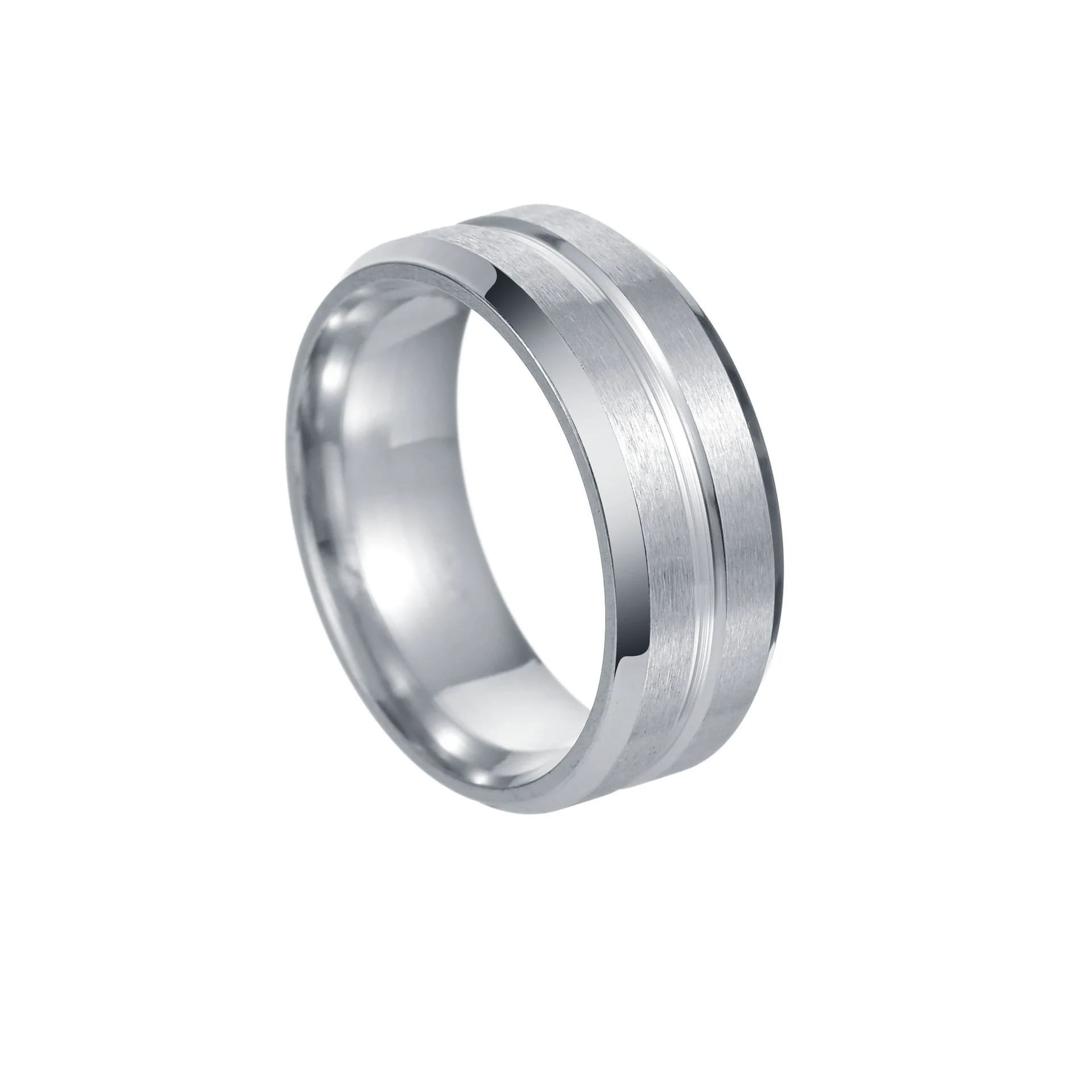 Wholesale Unisex Jewelry Geometric Stainless Steel Ring Electroplating - Image 3