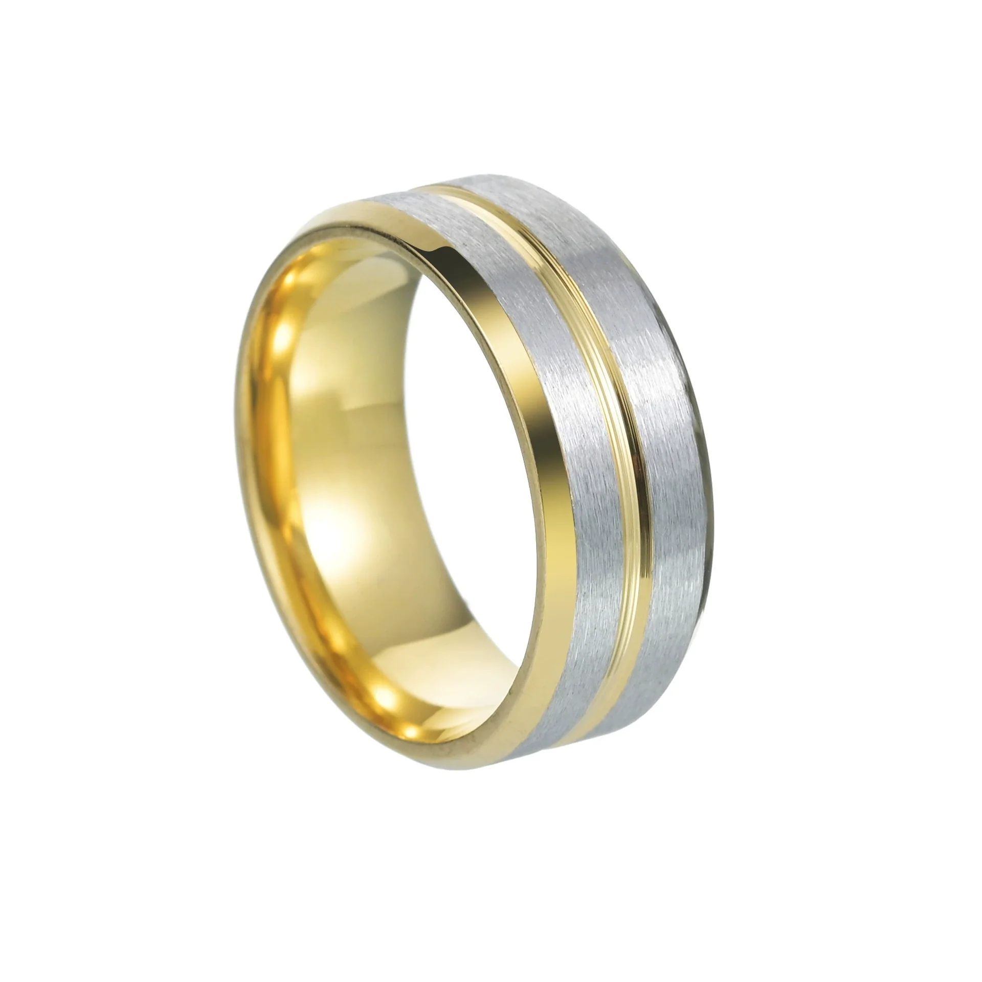 Wholesale Unisex Jewelry Geometric Stainless Steel Ring Electroplating - Image 5