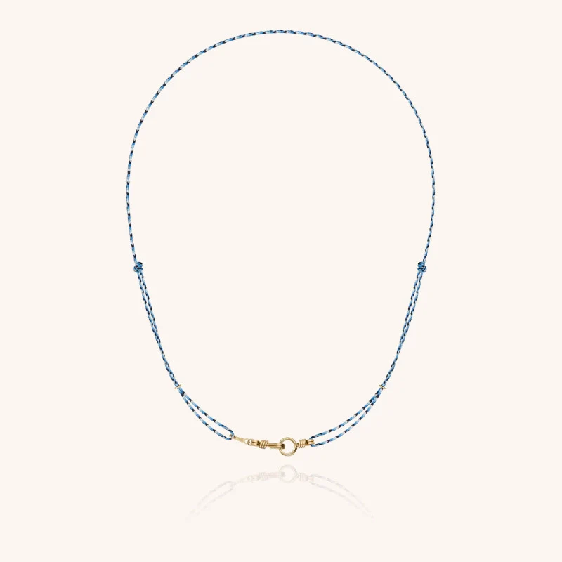 Wholesale Unisex Light Luxury Geometric Stainless Steel Electroplated Braided Rope Paperclip Clavicle Necklace - Image 10