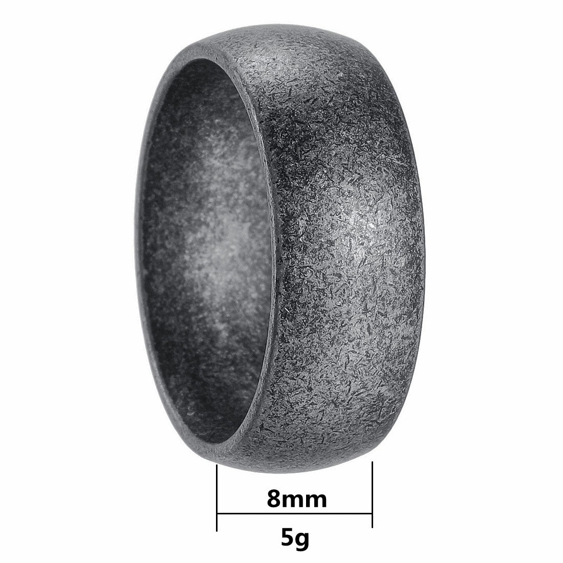 Wholesale Unisex Minimalist Geometric Distressed Stainless Steel Ring Jewelry - Image 5