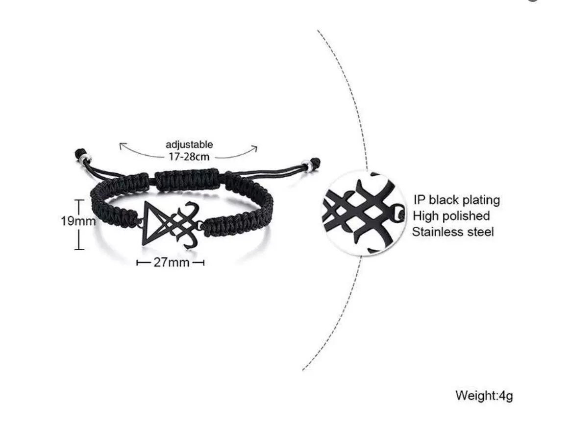 Wholesale Unisex Personality Geometric Adjustable Titanium Steel And Nylon Rope Cross Woven Bracelet - Image 13