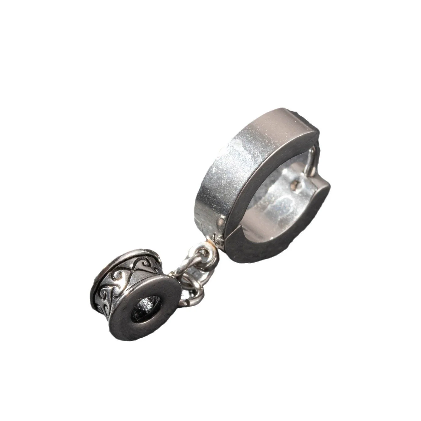 Wholesale Unisex Piercing Earrings Stainless Steel Cast Skull With Animal Zodiac Pattern Polished - Image 5