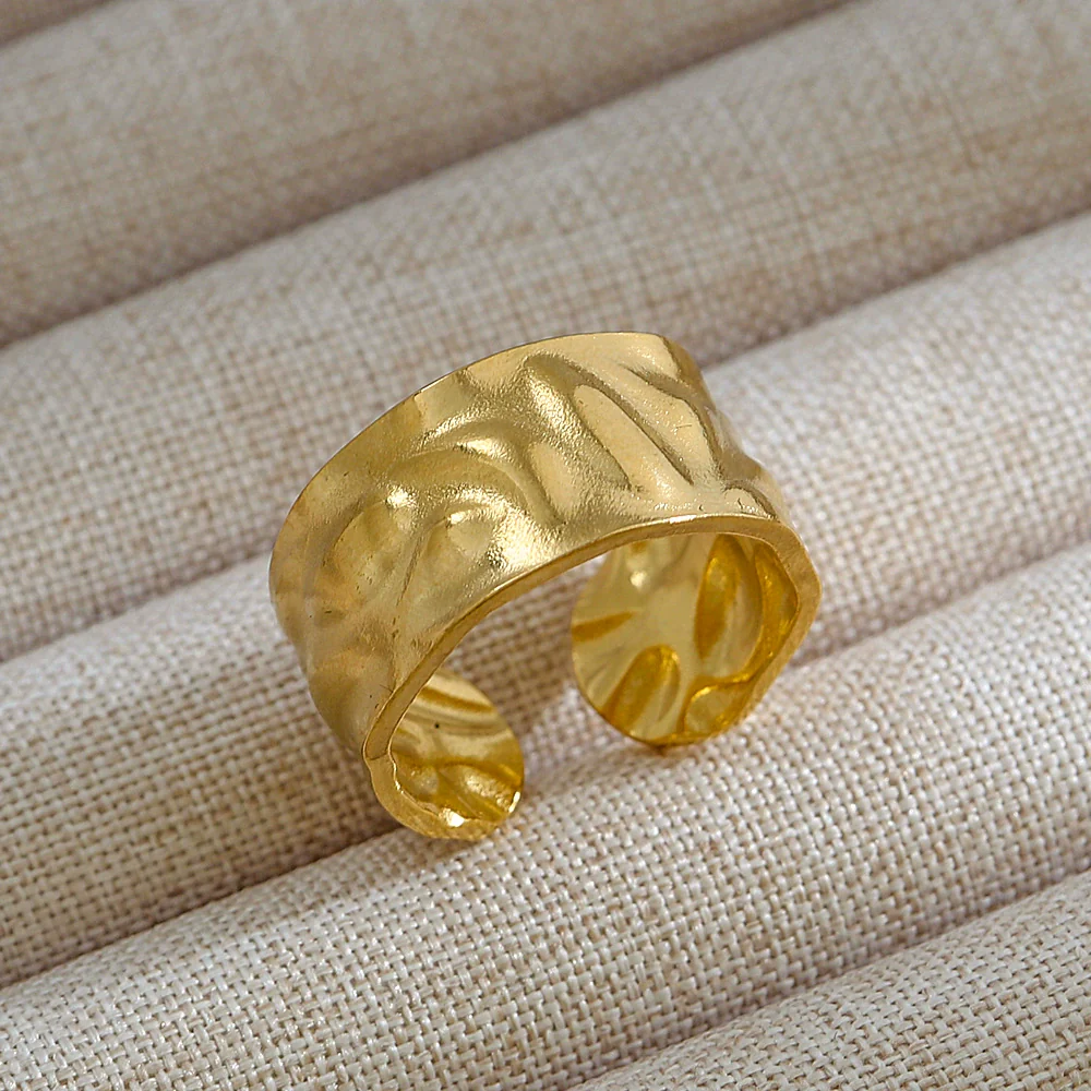 Wholesale Unisex Punk Geometric Ushaped Titanium Steel Electroplated Ring And Bracelet - Image 24