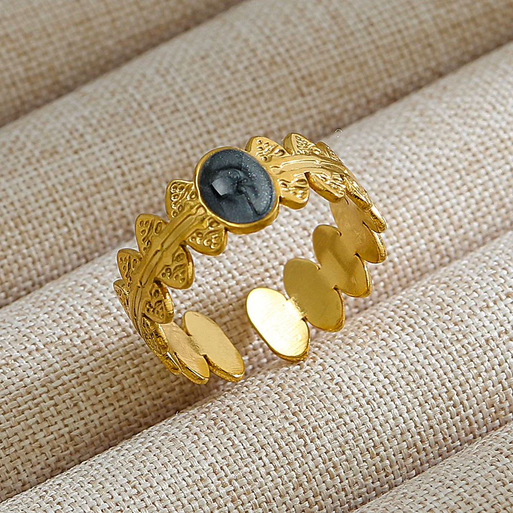Wholesale Unisex Punk Geometric Ushaped Titanium Steel Electroplated Ring And Bracelet - Image 37