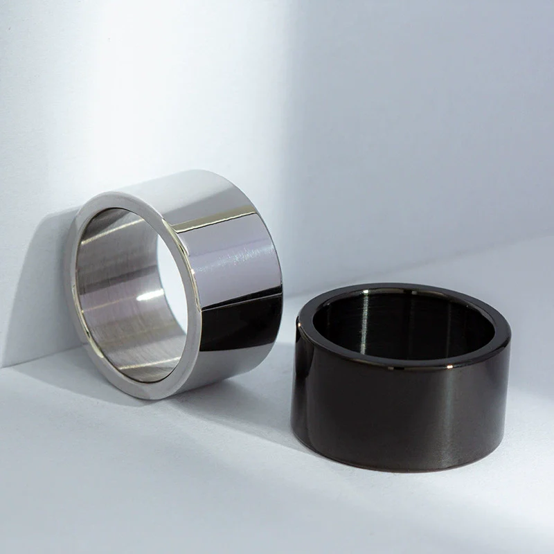 Wholesale Unisex Punk Trendy Titanium Steel Ring With Geometric Design And Electroplating - Image 4