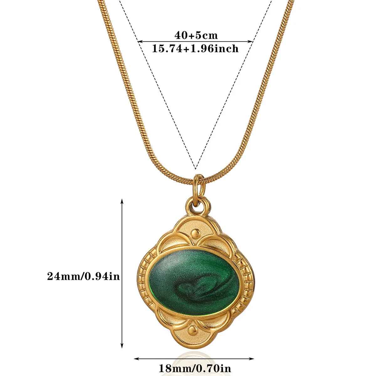 Wholesale Unisex Retro Geometric Electroplated Gold Stainless Steel Cross Chain Pendant Necklace - Image 5