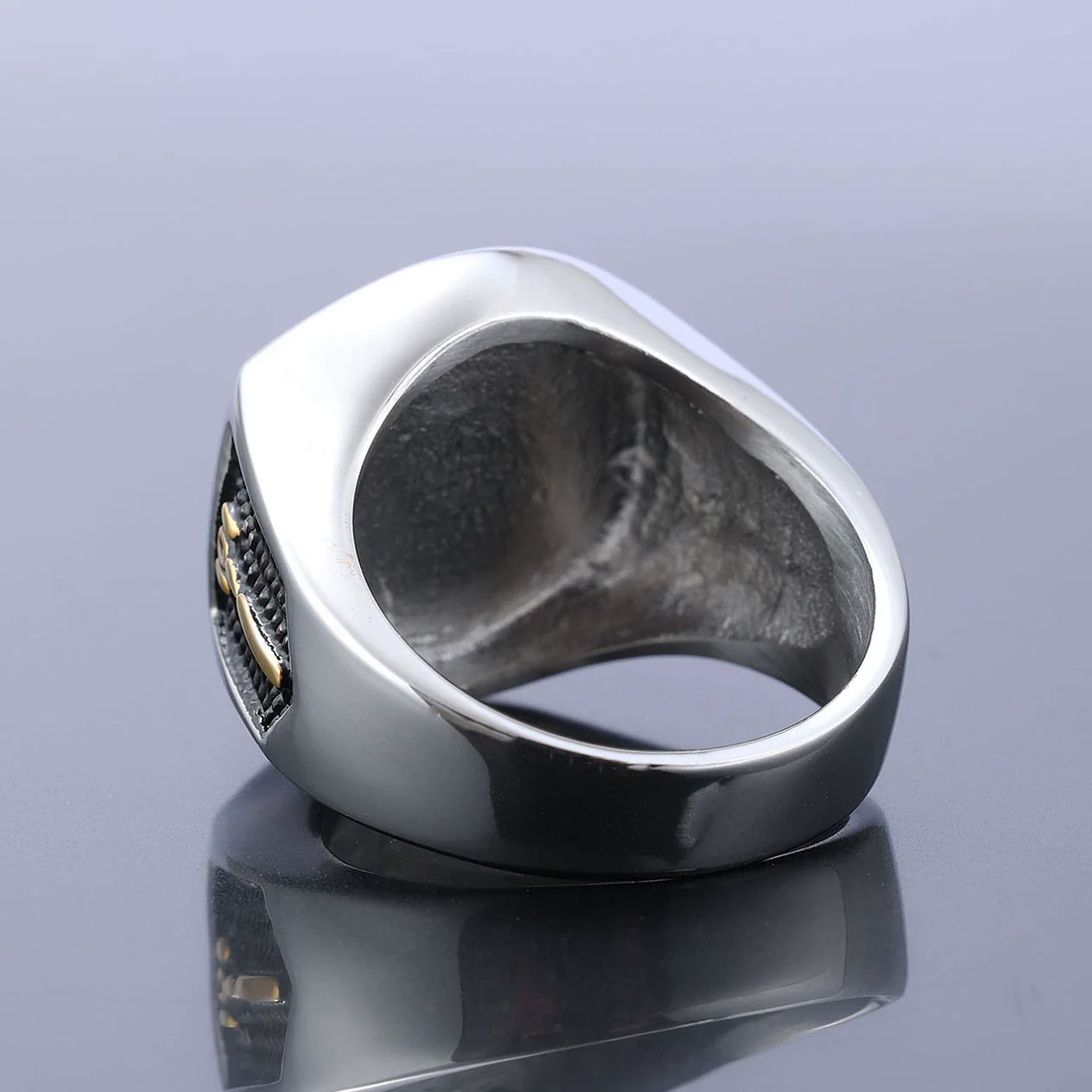 Wholesale Unisex Retro Personality Ring Titanium Steel Oil Treated - Image 4