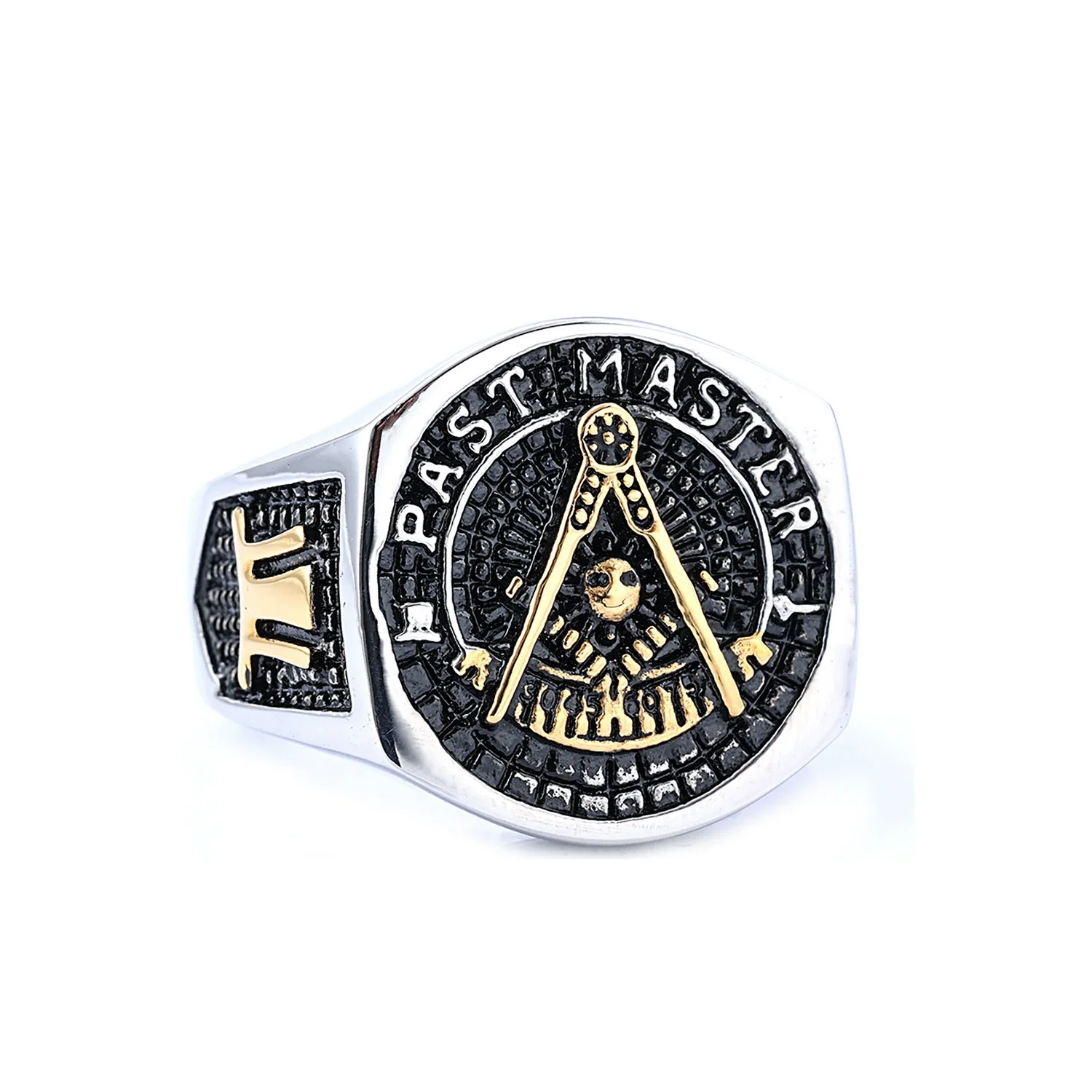Wholesale Unisex Retro Personality Ring Titanium Steel Oil Treated - Image 5