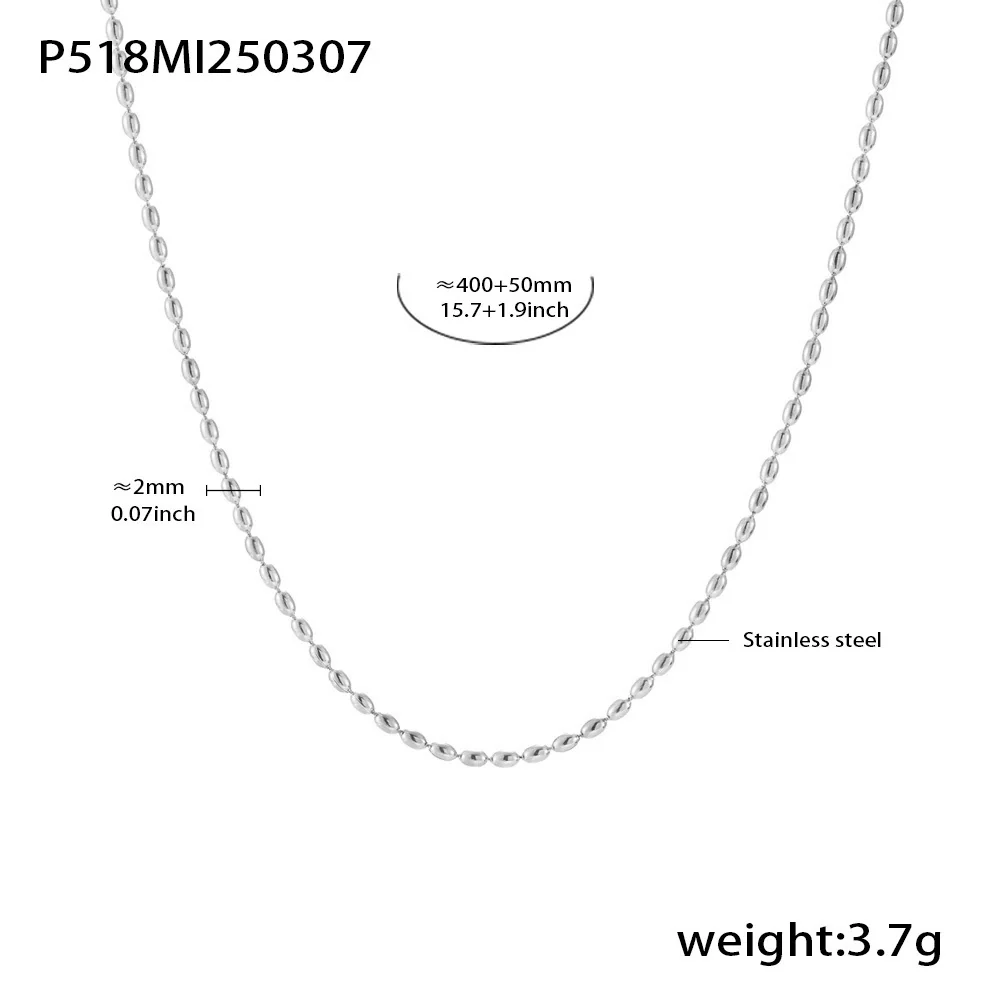 Wholesale Unisex Simple Geometric Ferris Wheel Rectangular Zircon Necklace In Titanium Steel With Electroplating - Image 8