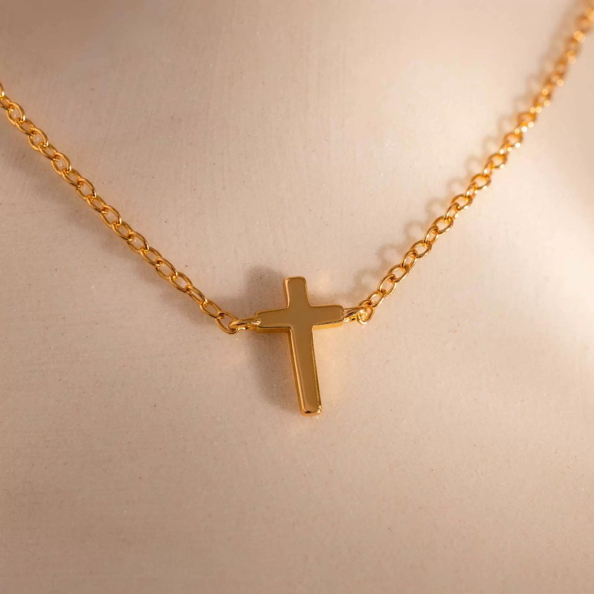 Wholesale Unisex Simple Heart Shape Cross Water Drop Pendant Paper Clip Necklace With String Of Pearls Chain Copper Electroplated Gold Color Retention - Image 6
