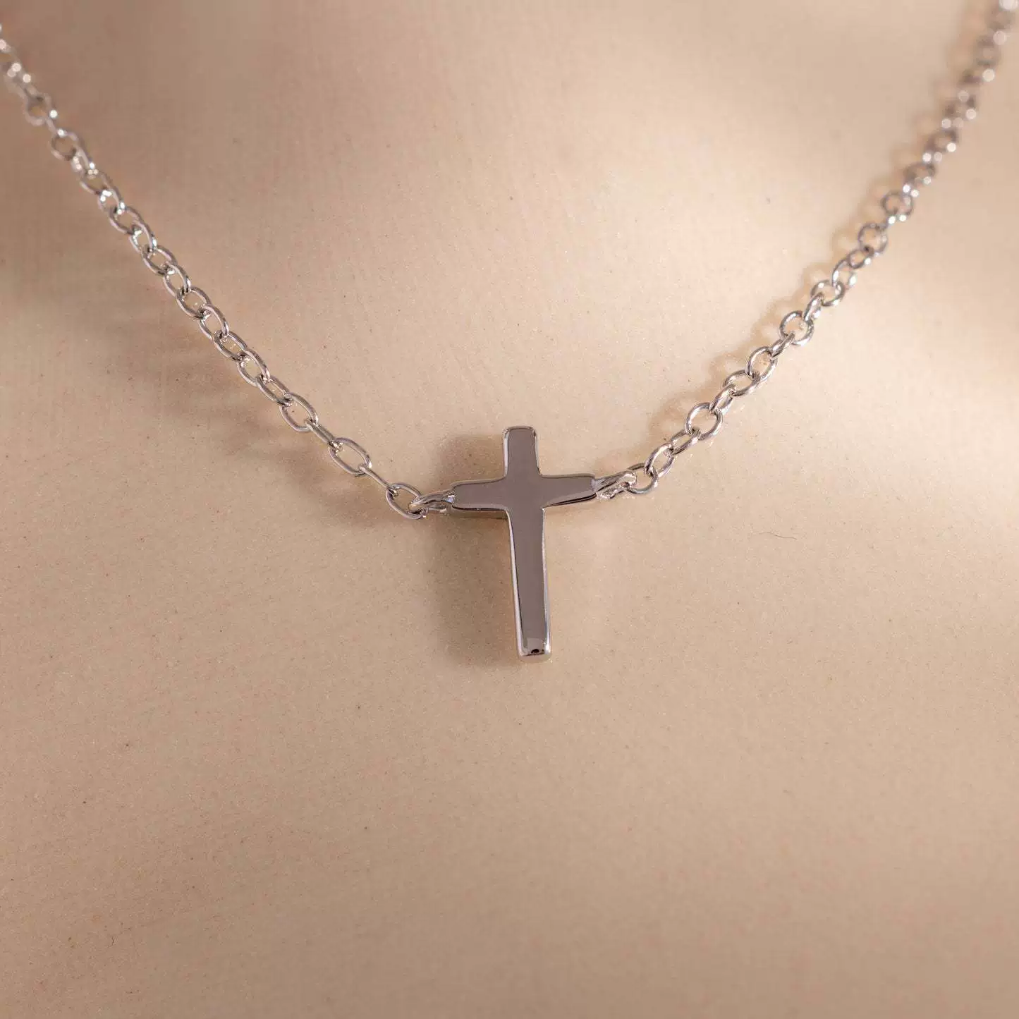 Wholesale Unisex Simple Heart Shape Cross Water Drop Pendant Paper Clip Necklace With String Of Pearls Chain Copper Electroplated Gold Color Retention - Image 7