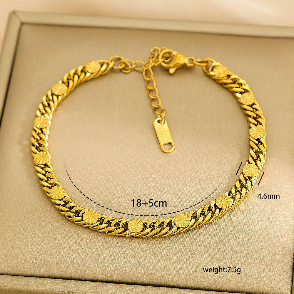 Wholesale Unisex Simple Stainless Steel Electroplated Bracelet Set - Image 17