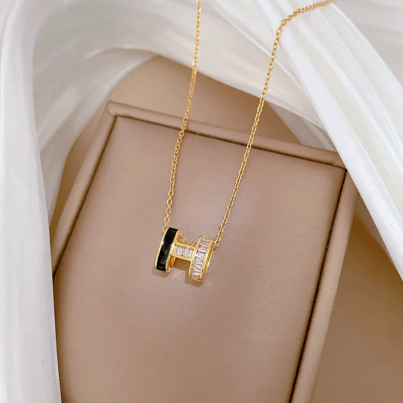 Wholesale Unisex Stainless Steel Animal Zodiac Cartoon Style Full Diamond Necklace - Image 3