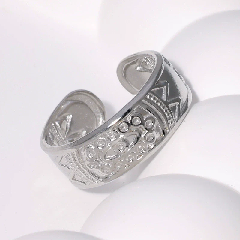 Wholesale Unisex Stainless Steel Electroplated Devil's Eye Open Ring Hand Jewelry - Image 3