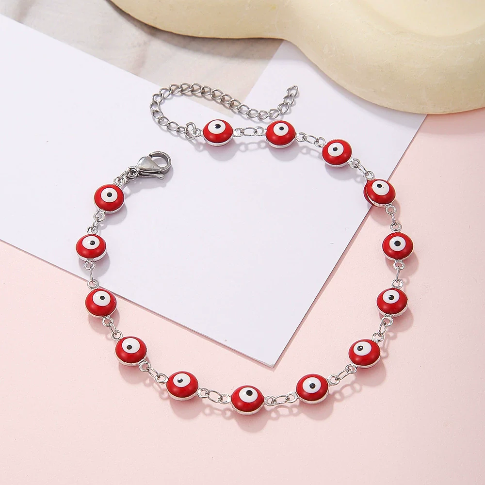 Wholesale Unisex Stainless Steel Geometric Evil Eye Handmade Bracelet - Image 7