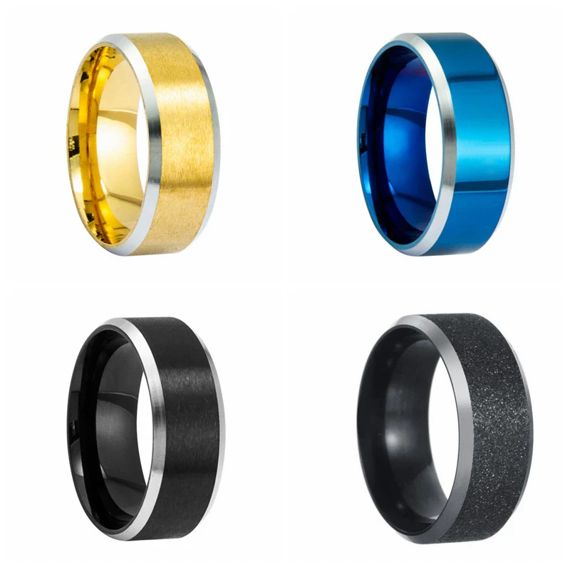 Wholesale Unisex Stainless Steel Geometric Ring With Electroplating - Image 5