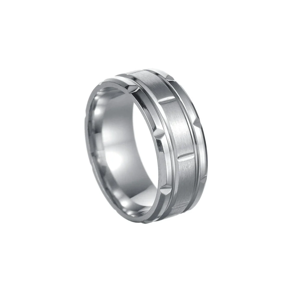 Wholesale Unisex Stainless Steel Geometric Ring With Vacuum Plating And Electroplating Treatment - Image 8