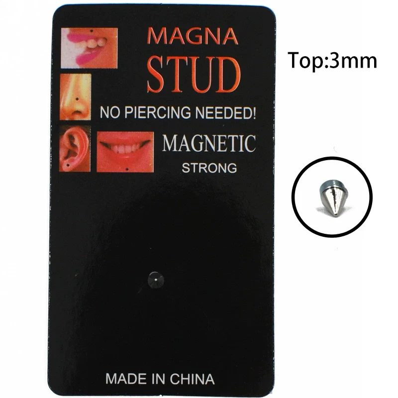 Wholesale Unisex Surgical Steel Holefree Nose Lip Ear Bone Nails With Round Ball Square Fivestar Plum Blossom Heart Shape Patterns And Electroplating Treatment - Image 15