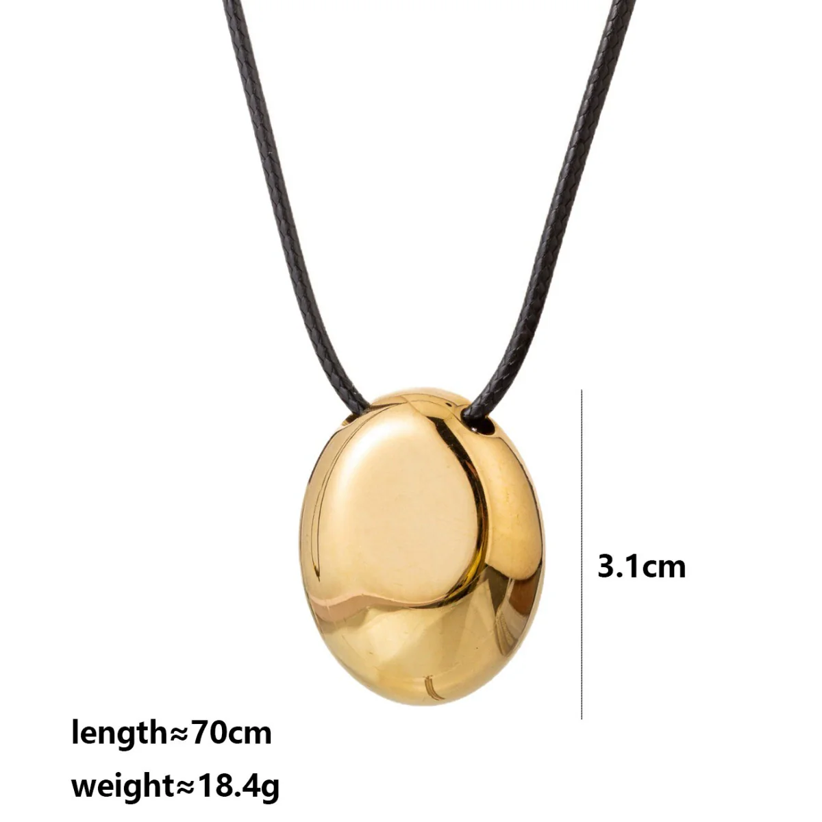 Wholesale Unisex Sweet And Cool Style Heart Shape Irregular Geometric Pendant Stainless Steel Leather Rope O Word Chain Electroplated Necklace - Image 7