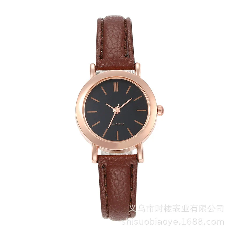 Wholesale Universal Leisure Retro Artistic Quartz Watch With Alloy Case Imitation Leather Strap And Round Dial - Image 5